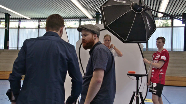 HSC Suhr Aarau beim Fotoshooting